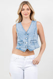 Light Wash Vintage Denim Vest