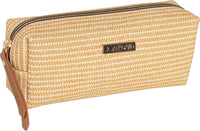 Joan & David Straw Texture 4 Piece Clear Cosmetic Bag Set