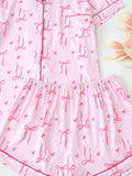 Bows Prints Pajamas Set