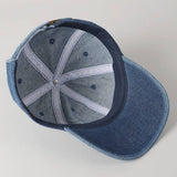 USA Flag Embroidered Patch Denim Baseball Cap