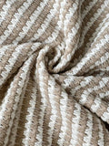 Striped Knit Sweater Crew Neck Short Sleeve Top