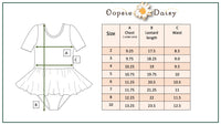 Kids Pinky Check Flower Skirted Dance Gymnastics Leotard
