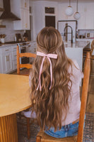 Satin Ribbon Long Bow Clip