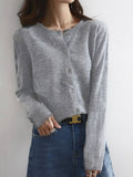 Buttoned Knit Cardigan