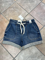 High Waist Cuff Jogger Shorts | Judy Blue Denim