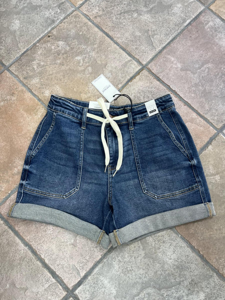 High Waist Cuff Jogger Shorts | Judy Blue Denim