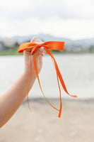 Satin Ribbon Long Bow Clip