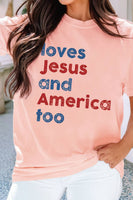 Loves Jesus and America Too Graphic Tee