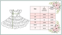 Girls Ava Periwinkle & Blue Ruffle Tiered Easter Dress