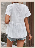 Lace-up V-neck shirt