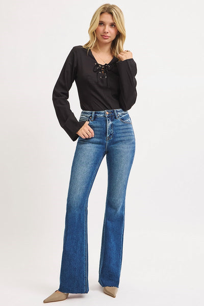 High Rise Flare Jeans | Risen Denim