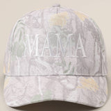 MAMA Letter Embroidery Nature Camo Trucker Hat