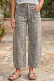 F/W26 HOT Camouflage Ankle Length Casual Shift Jeans | S-4X