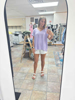Lavender V-Neck Tee
