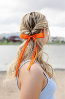 Satin Ribbon Long Bow Clip