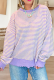 Stripe Loose Drop Shoulder Long Sleeve Top
