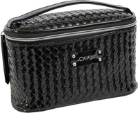 Joan & David Patent Woven 4 Piece Clear Cosmetic Bag Set