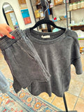 Acid Washed Short Sleeve Tee & Shorts Set