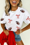 LDC Real Sequins Game Day Round Neck Short Sleeve T-Shirts