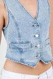 Light Wash Vintage Denim Vest