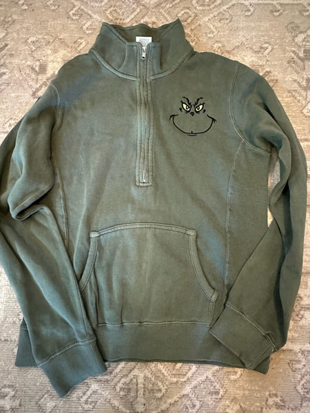 Green Christmas Quarter-Zip Sweatshirt